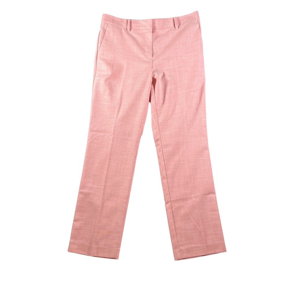 NWT Ann Taylor Petite Curvy Fit Mid Rise Straight Leg Trousers Pink Size 6P